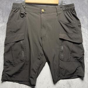 Warrior WEAR Cargo Shorts Mens XL Black Relaxed Stretch Tactical Pockets Hiking